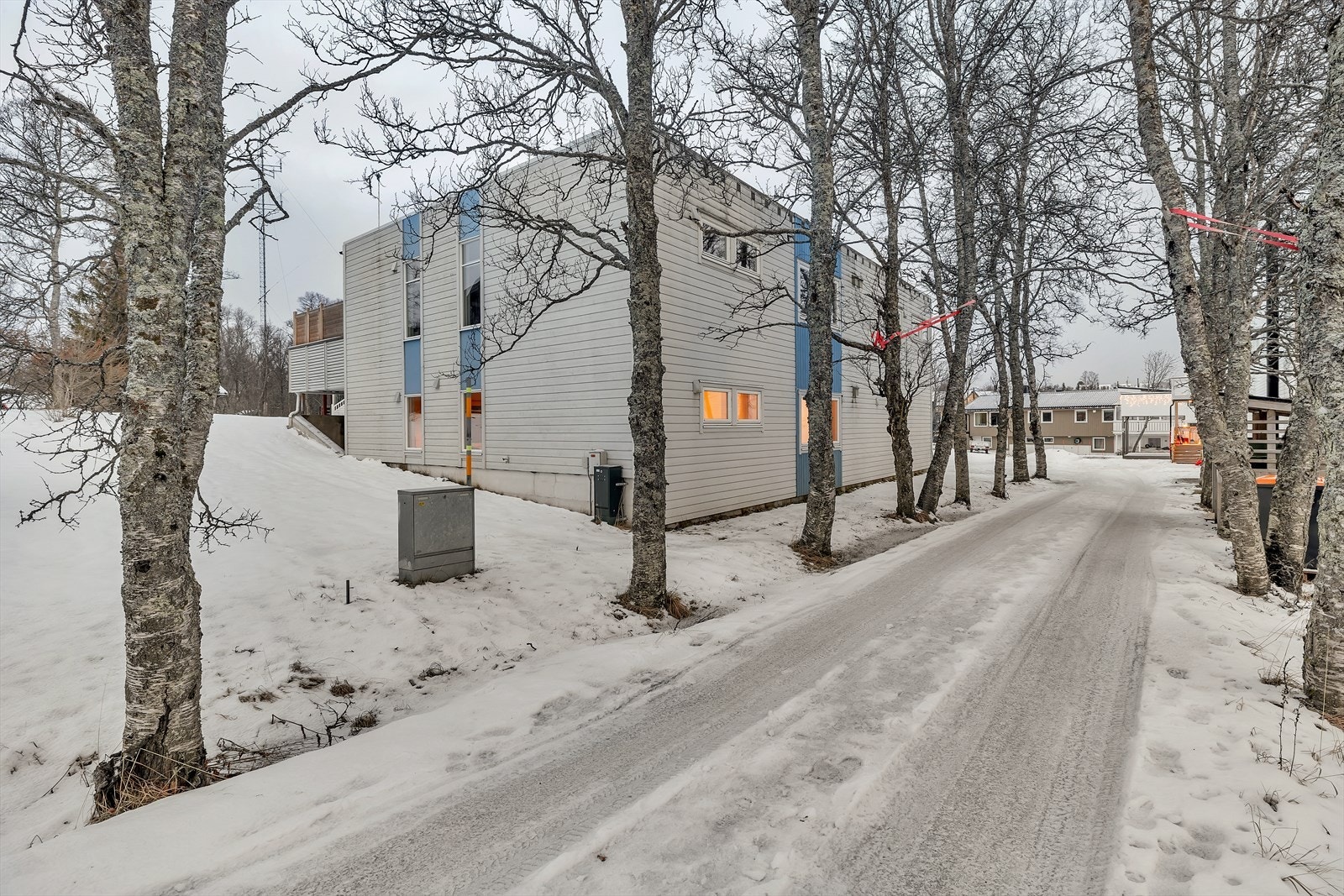 Intern kjøreveg inn til boligen Galleribilde