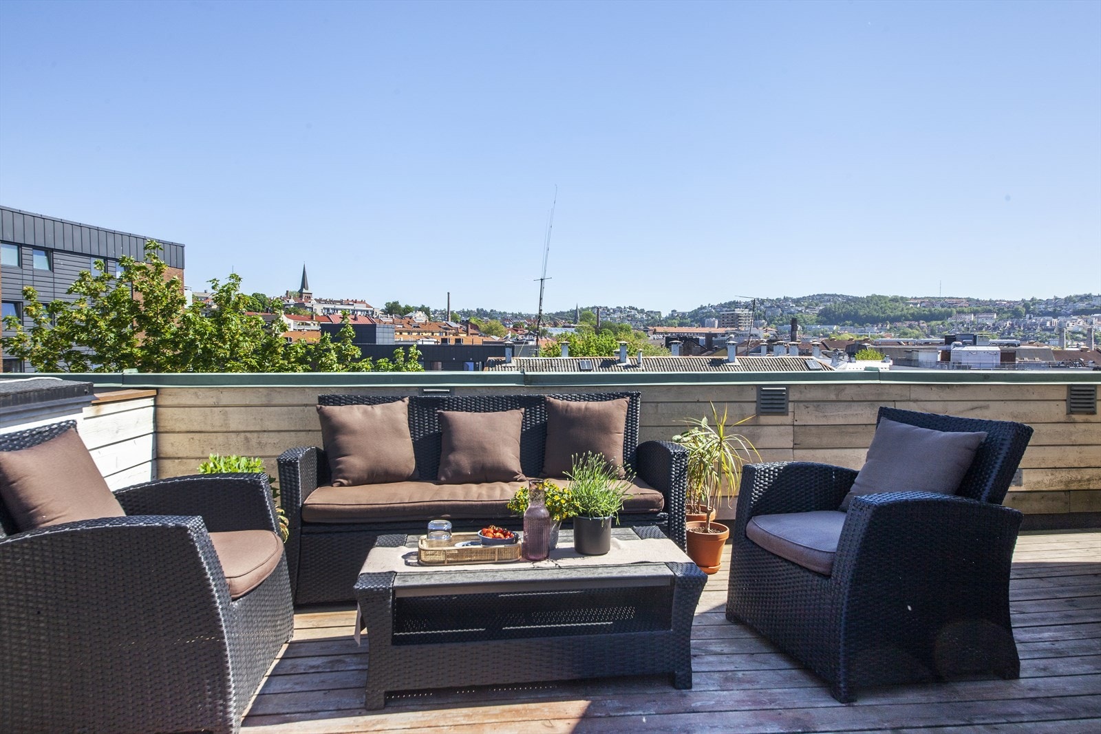 Beboerne har tilgang til en herlig felles takterrasse. Galleribilde