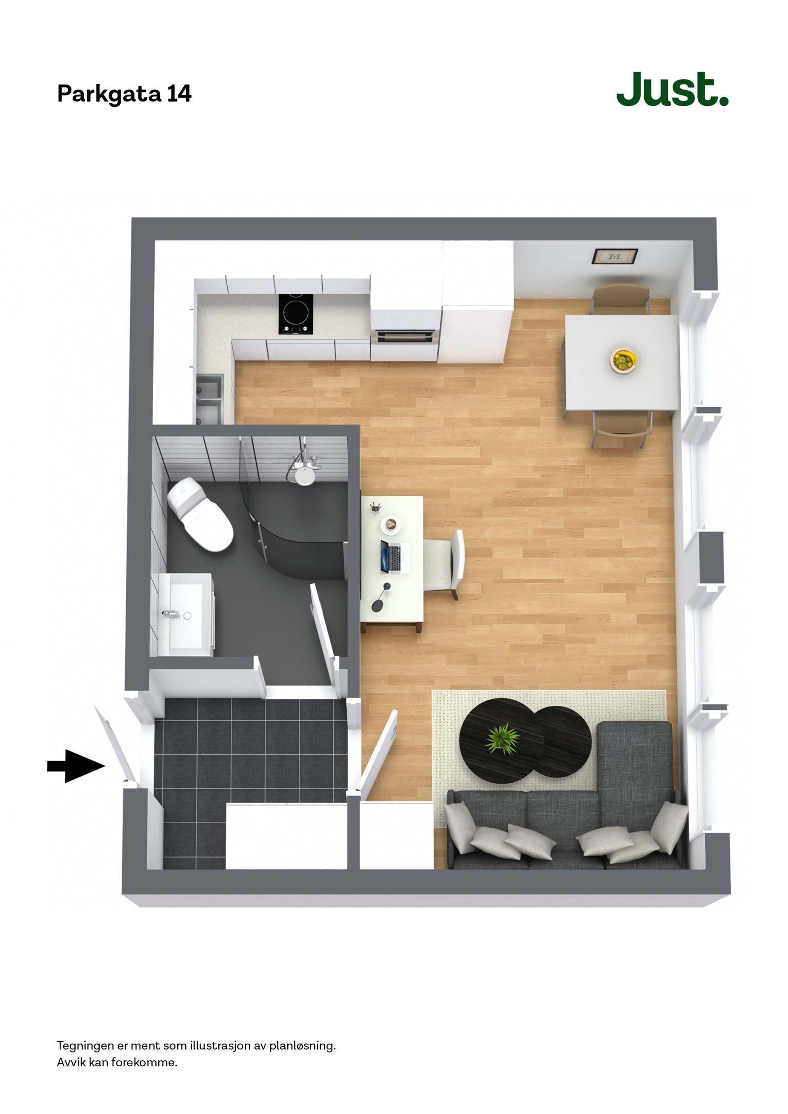 Planskisse 3D Galleribilde
