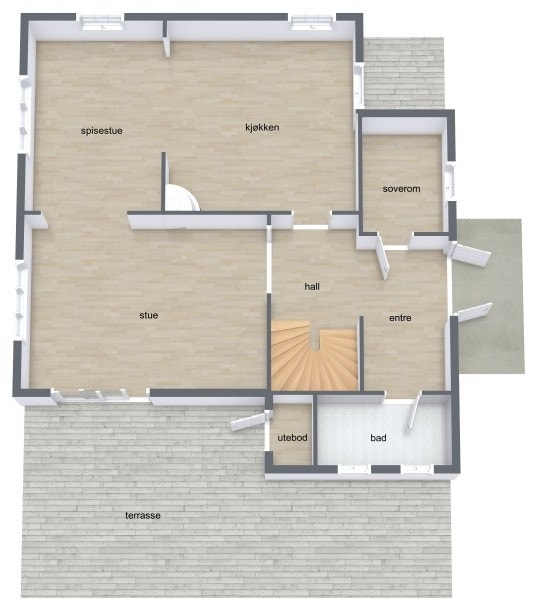 Plan 1. etasje Galleribilde