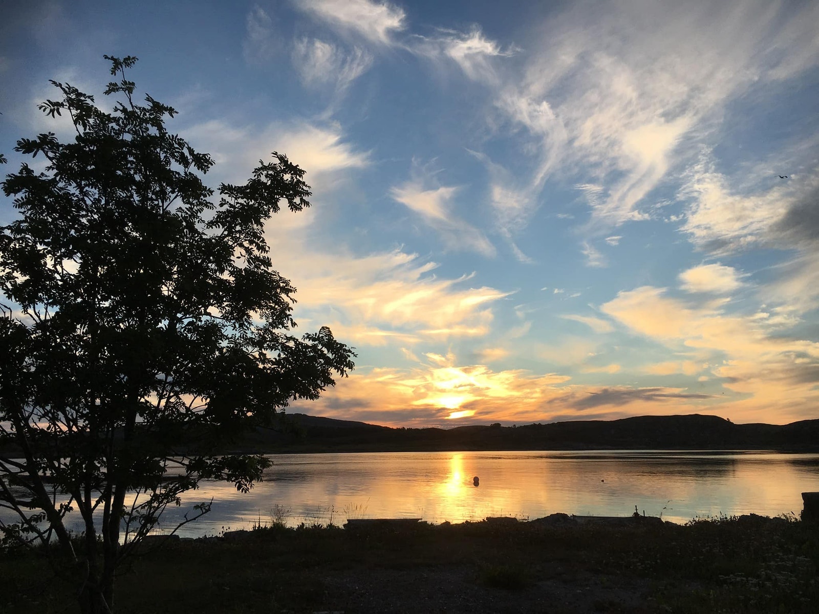 Solnedgang nedenfor huset Galleribilde