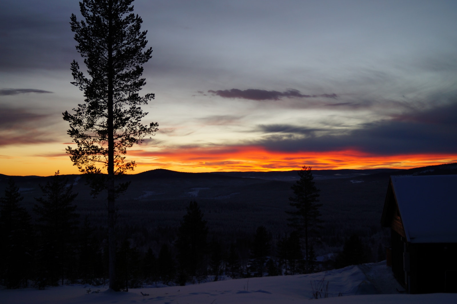 Utsikt solnedgang Galleribilde