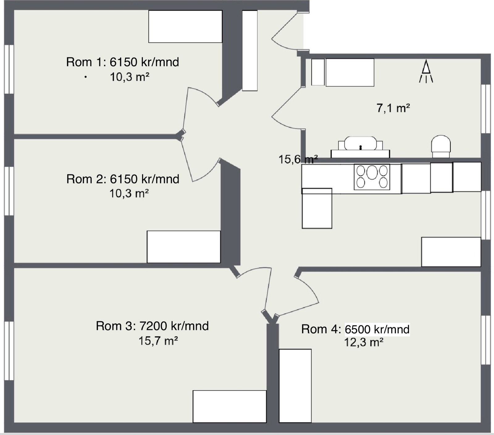 Plantegning Galleribilde
