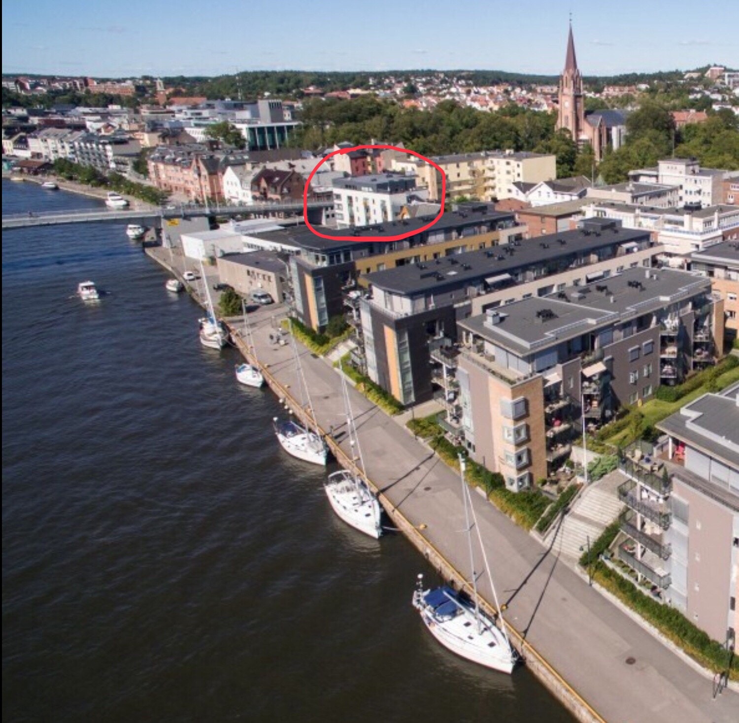 Beliggenheten sentralt i Fredrikstad. Galleribilde