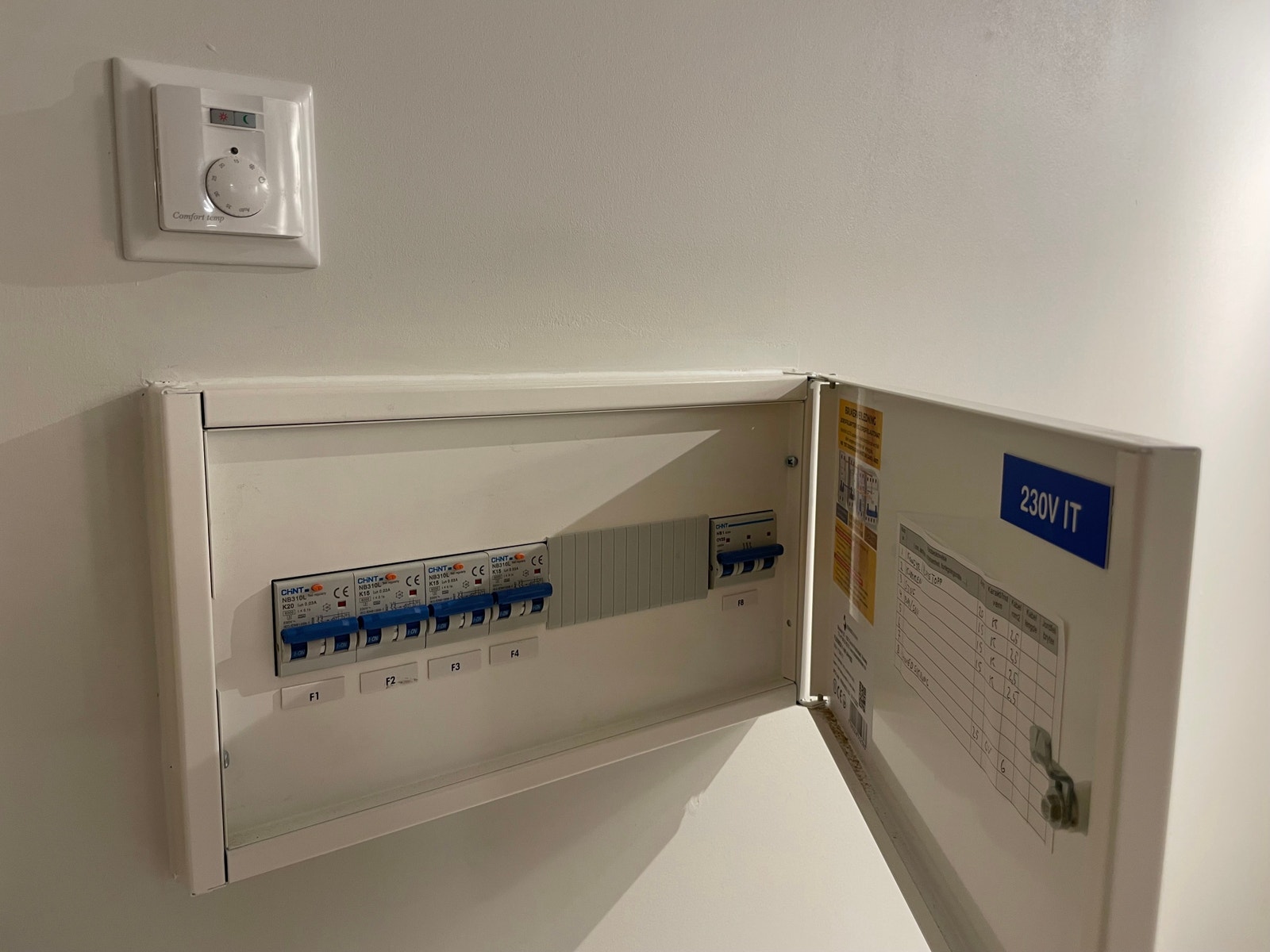 Det elektriske anlegget er nylig oppgradert av faglærte med eget sikringsskap i hybelen Galleribilde