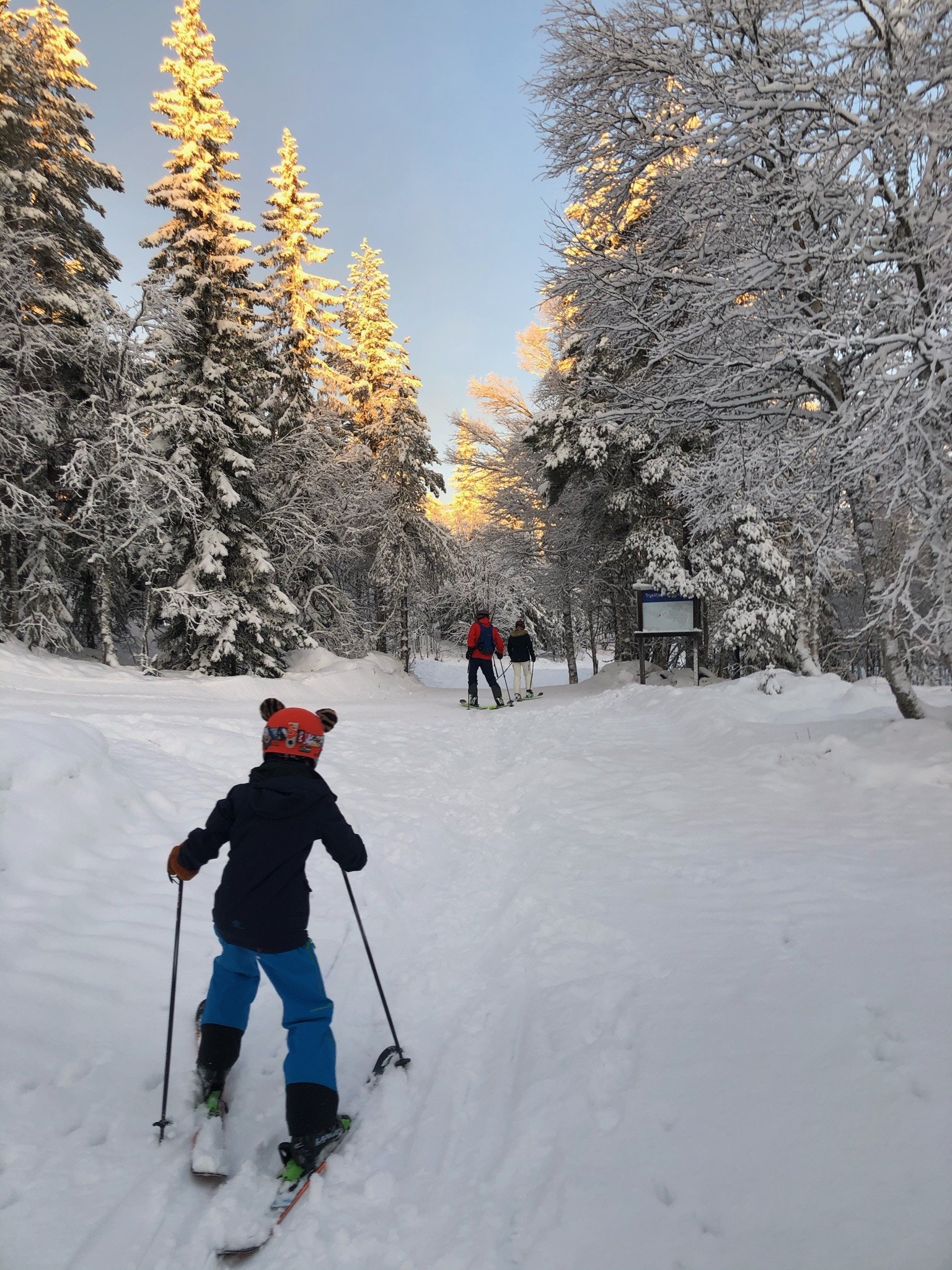 Ski inn fungerer flott, her er adkomsten rett ved hytta. Galleribilde