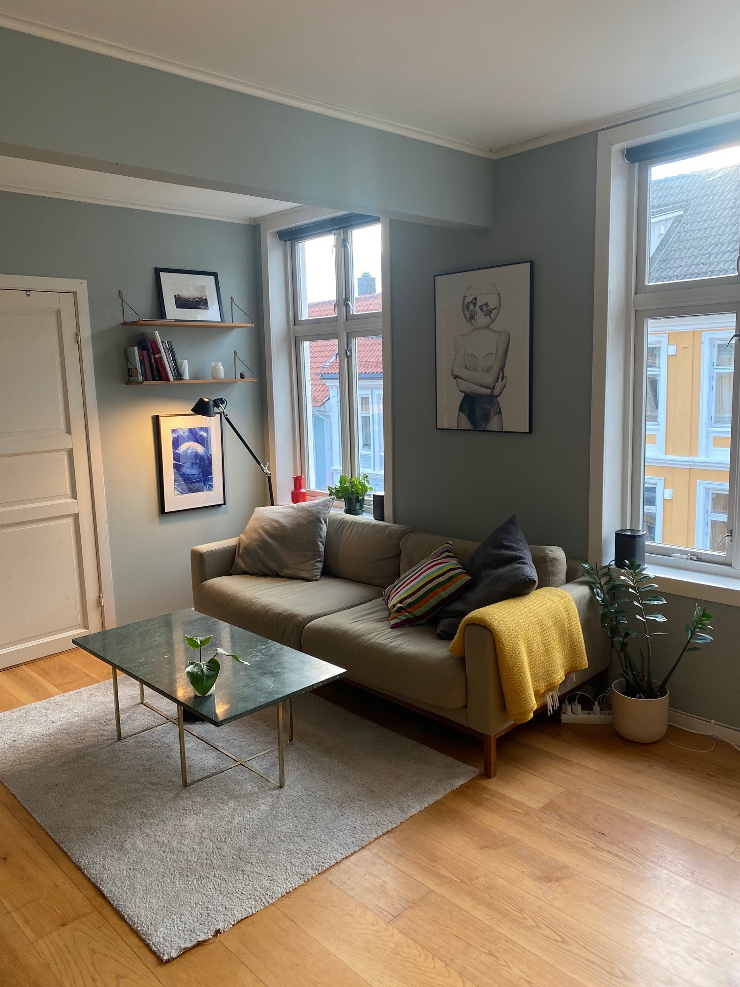 Stue med varmekabler i gulv. Galleribilde