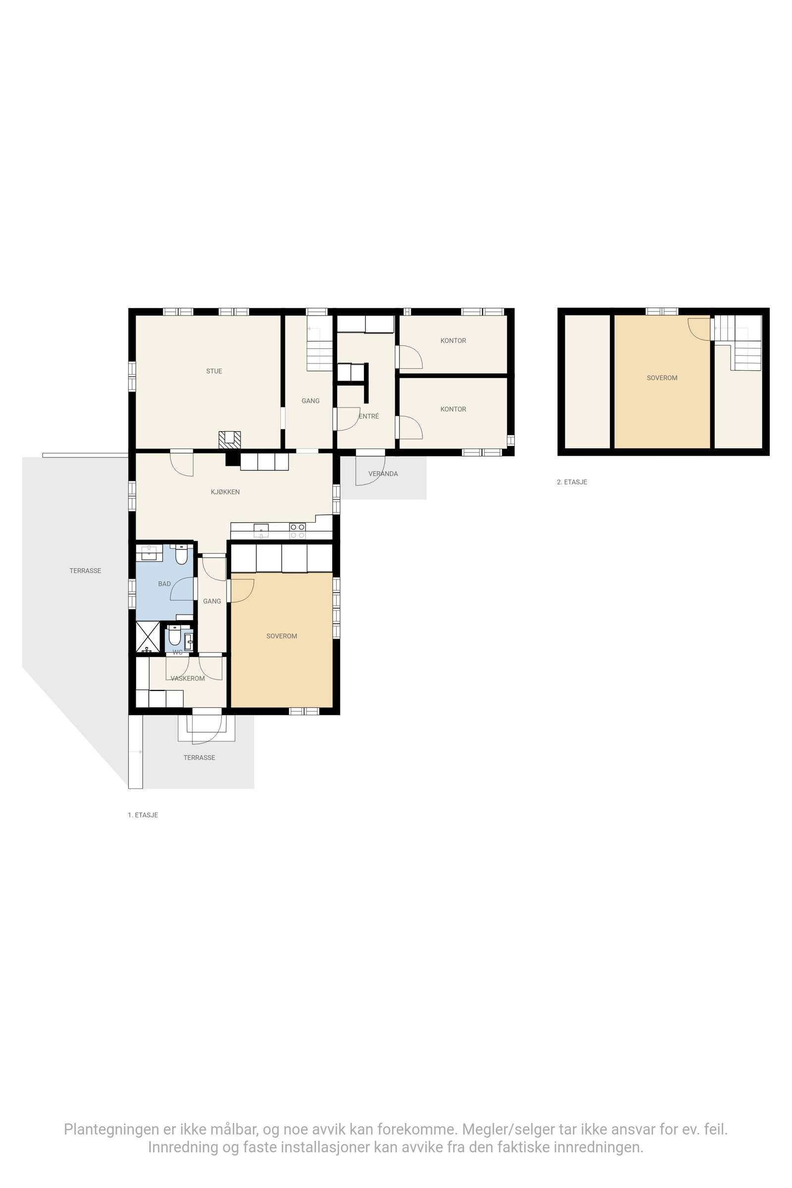 Bildet er fra før åpning mot mellomgang ble gjort større og nytt gulv lagt. Galleribilde