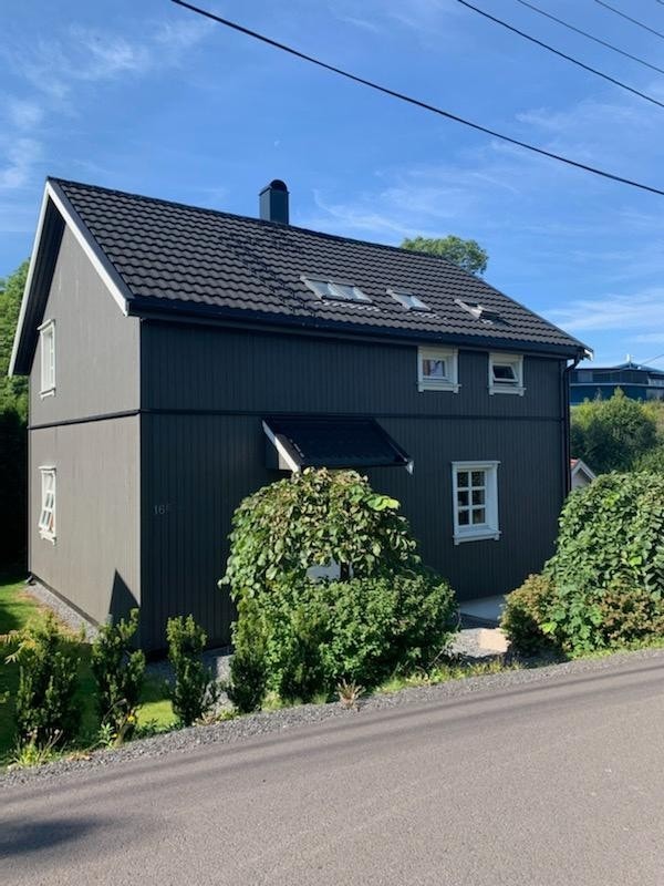 Eneboligen med hovedinngang. Galleribilde