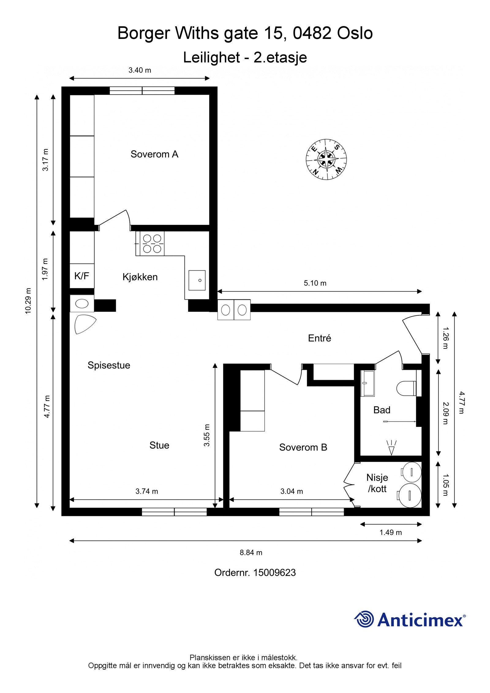 Optimal planløsning og leiligheten disponerer 3 boder. Galleribilde