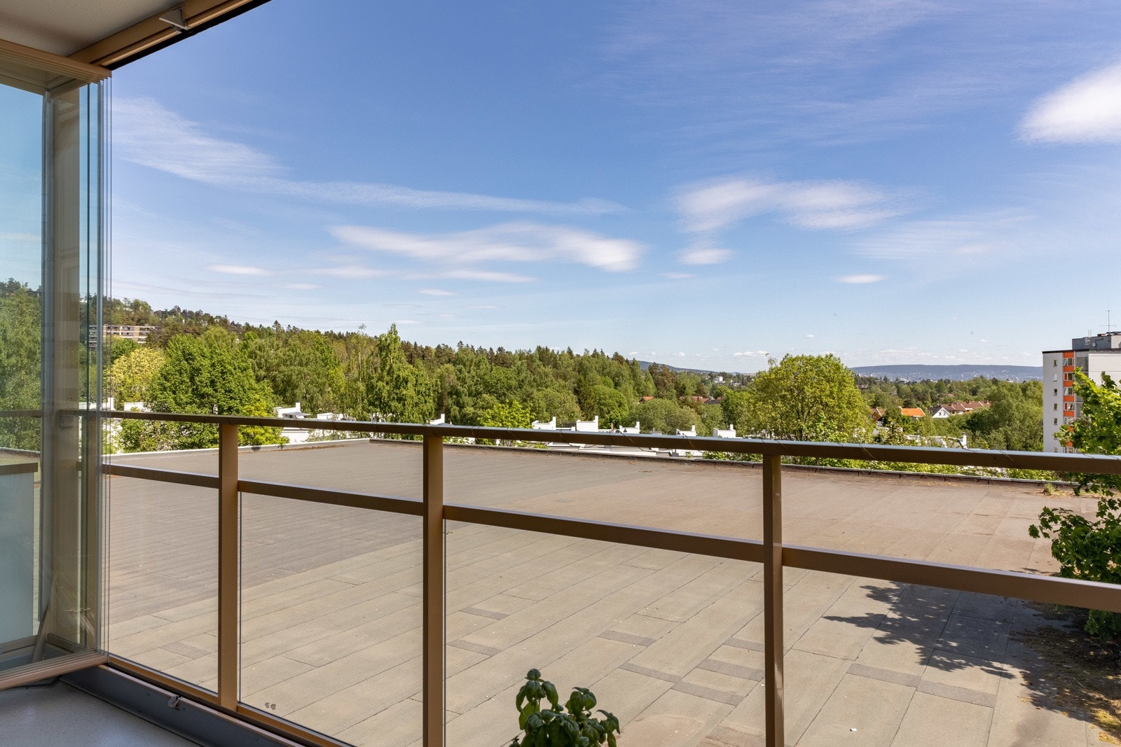 Nydelig utsikt fra balkongen. Galleribilde