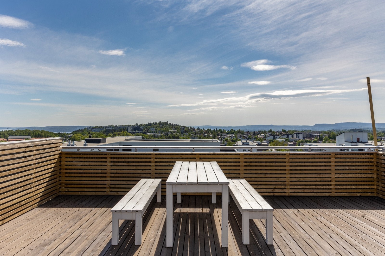 Sittegrupper på takterrasse. Galleribilde