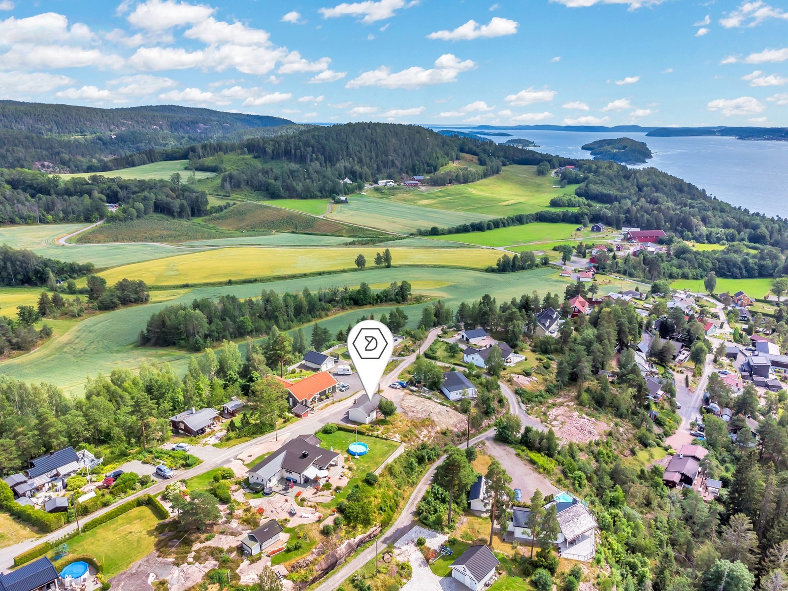 Et område med kombinert hytte og fritidsbebyggelse Galleribilde