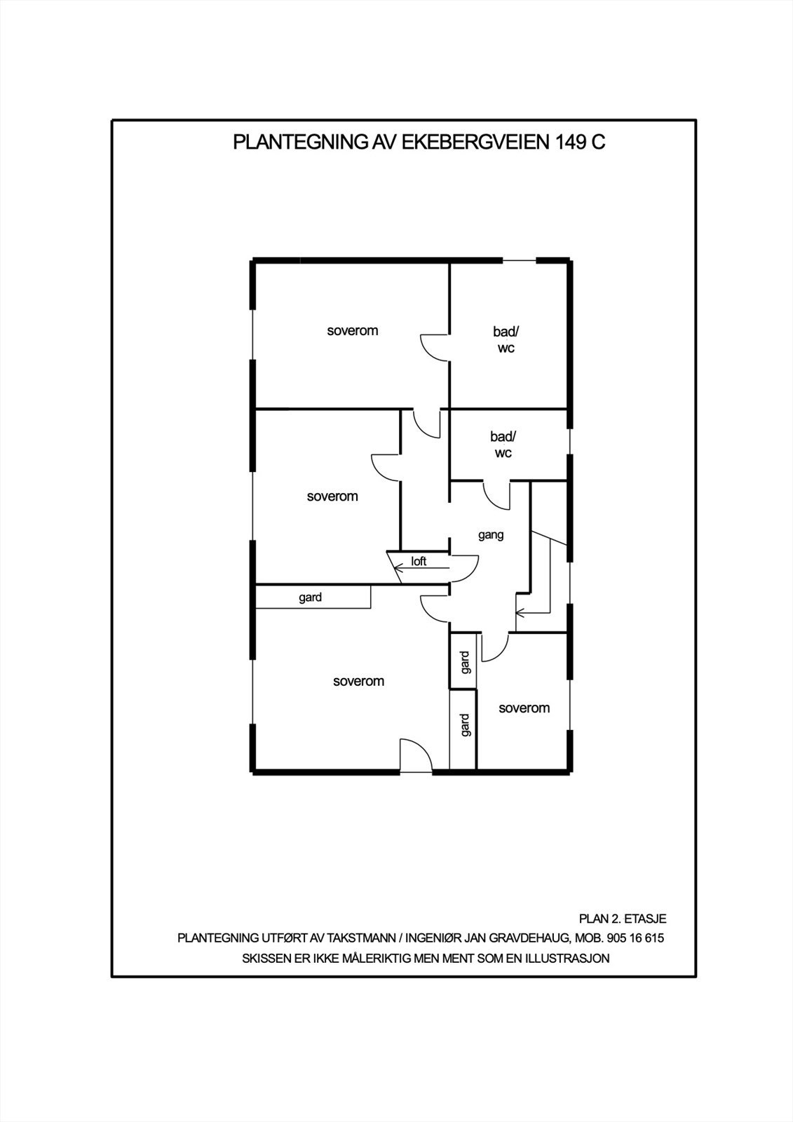 Plantegning - 2. etasje. Galleribilde