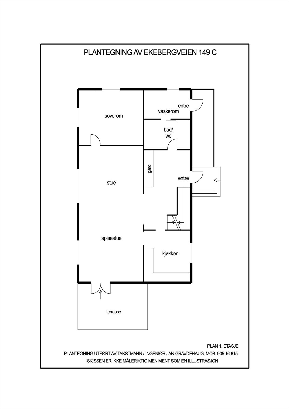 Plantegning - 1. etasje. Galleribilde