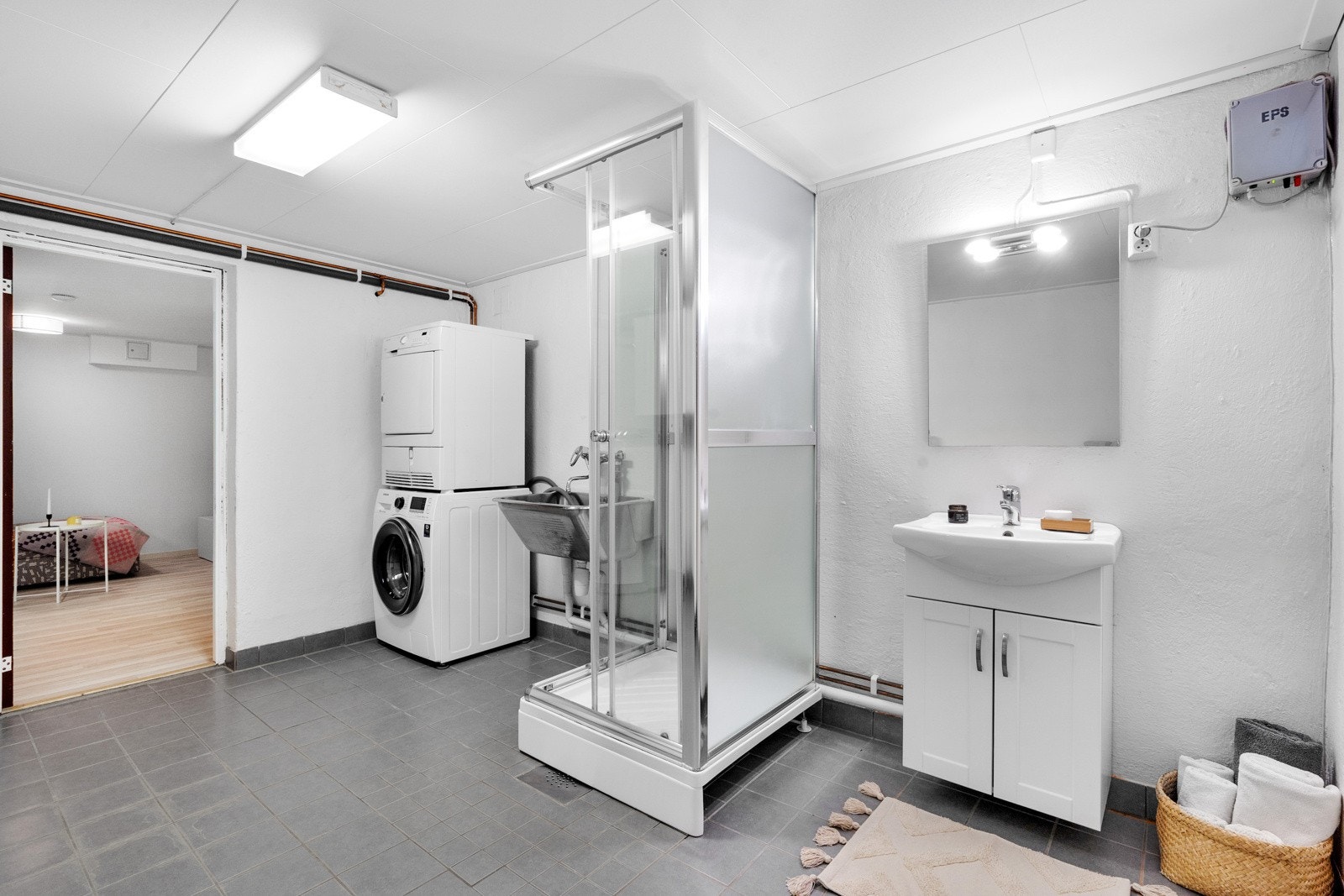 Badet/vaskerommet fremstår i god stand, uten tegn til avvik og er vurdert til TG1 av takstmann Galleribilde