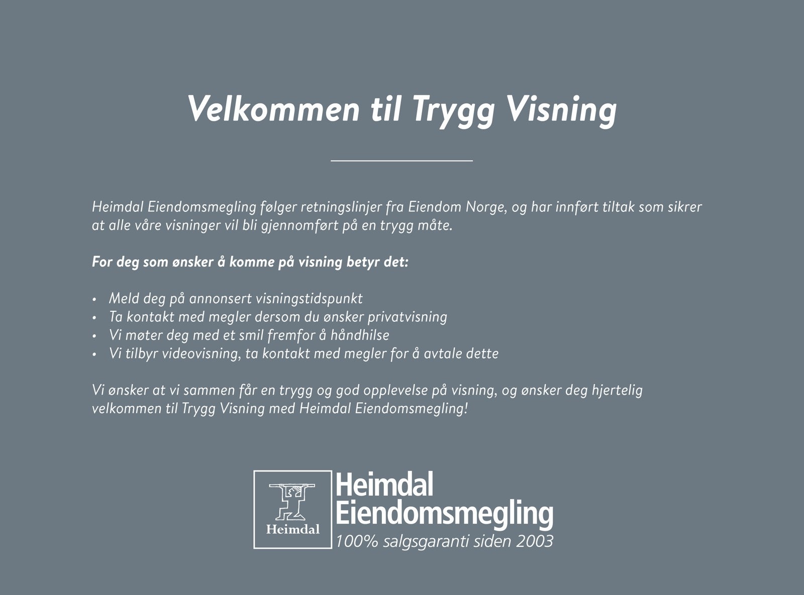 Velkommen til Trygg Visning Galleribilde