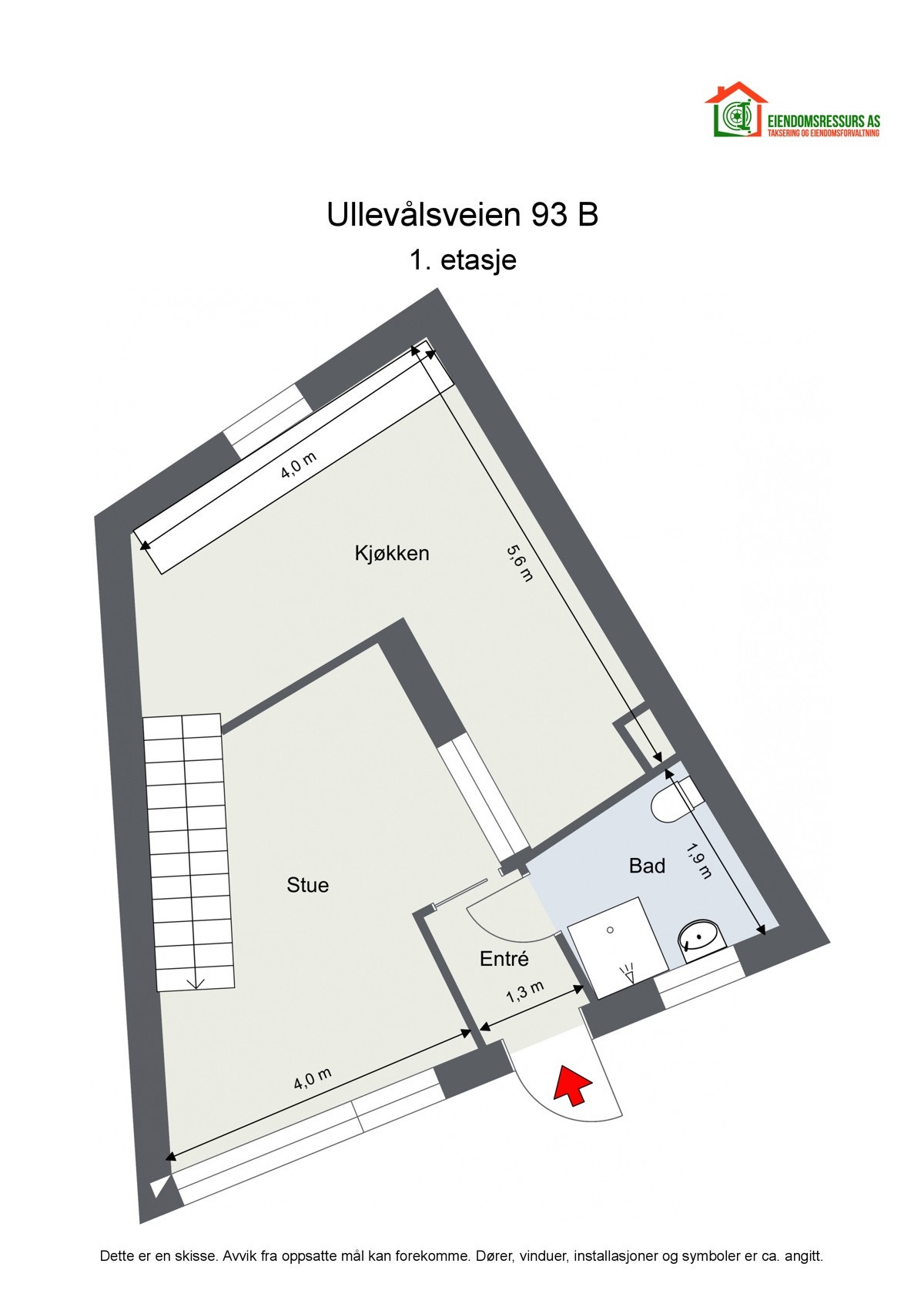 Dagens planløsning - 1. etasje Galleribilde