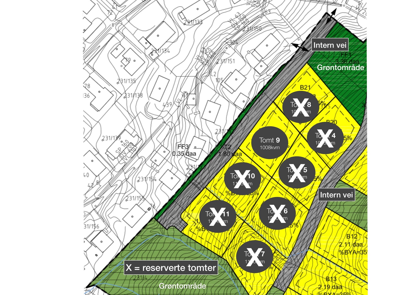 7 av 8 tomter er reserverte Galleribilde