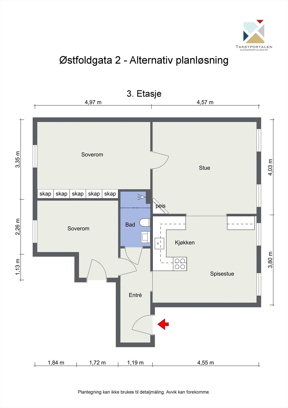 Alternativ planløsning - Kun ment som illustrasjon. Galleribilde