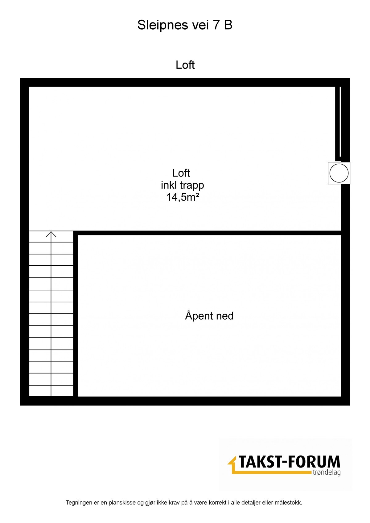 Plantegning loft. Galleribilde
