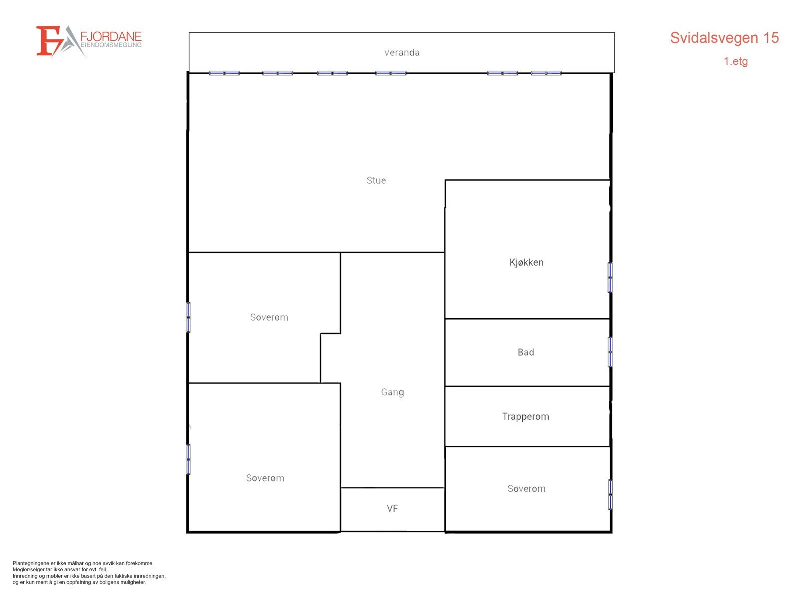 Planskisse over 1. etasje. P-rom: 99 kvm. Galleribilde