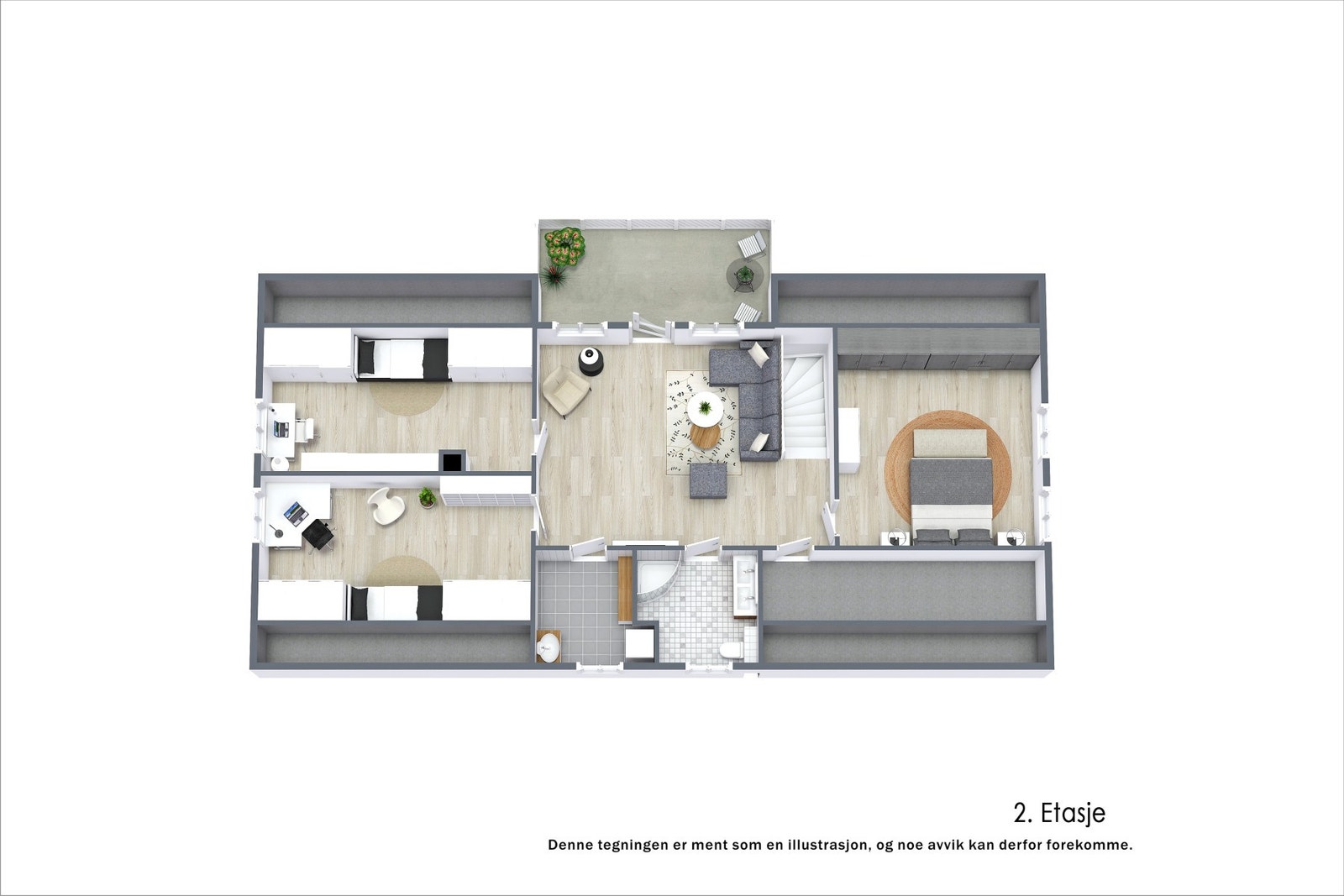 Plantegning 2.etg Galleribilde