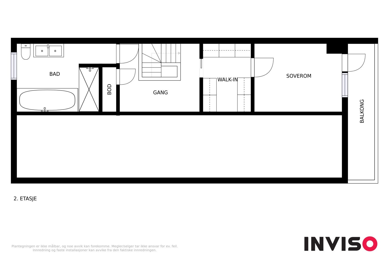 Planskisse 2 etasje med master-bedroom Galleribilde