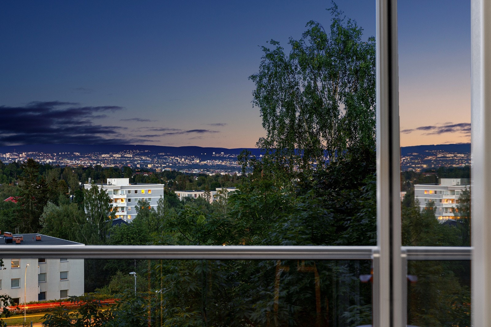 Fint utsyn over Oslo, med sydøstvendt balkong som måler 7,4kvm Galleribilde