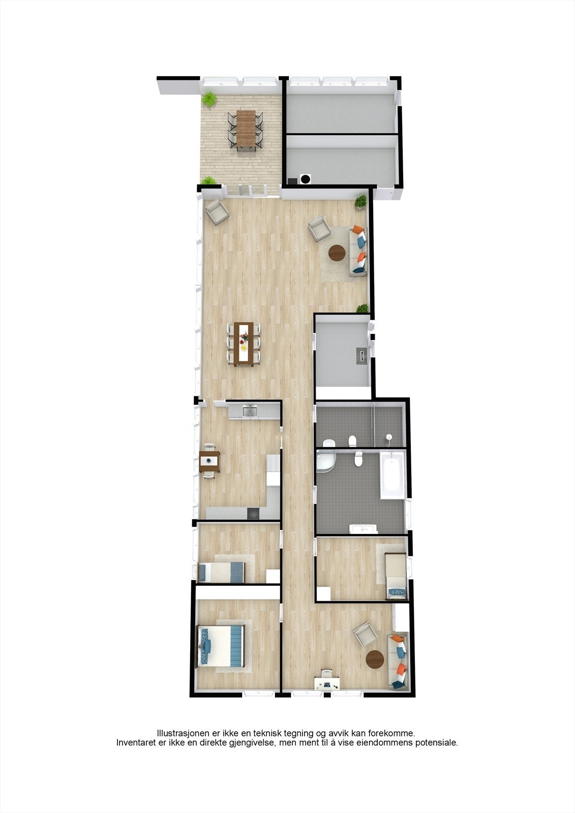 Planskisse av boligen. Galleribilde