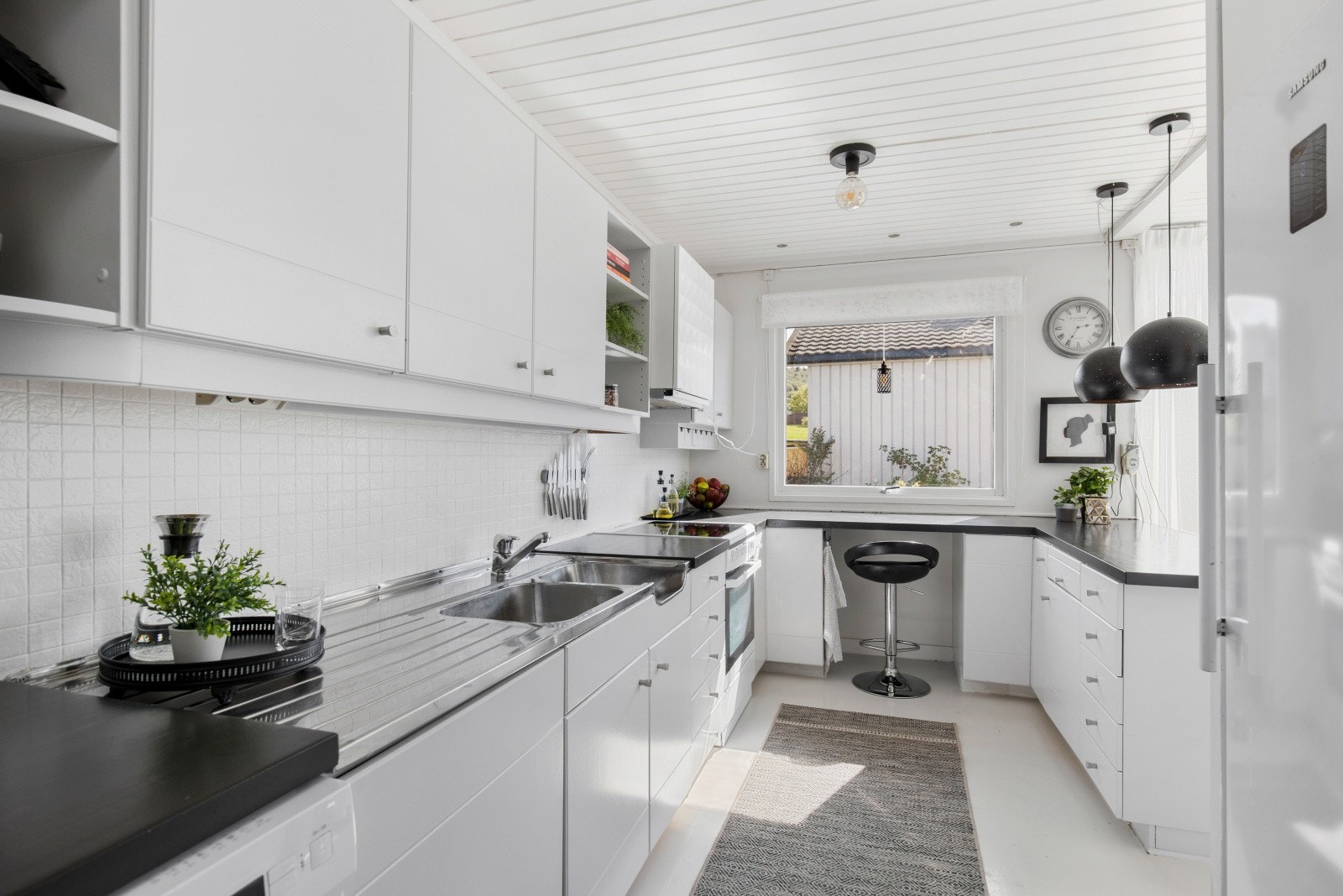 Kjøkkenet er på 10,5 kvm. Galleribilde