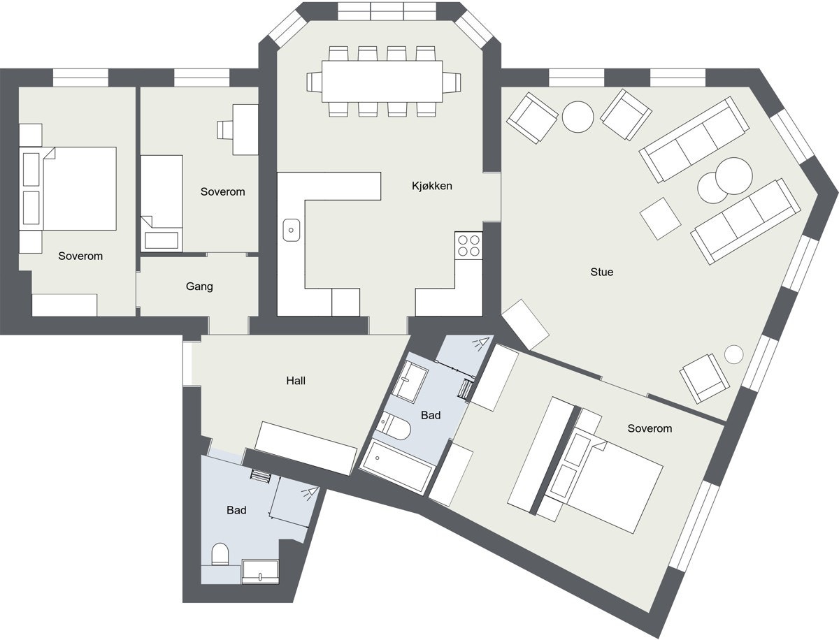 Optimal planløsning Galleribilde