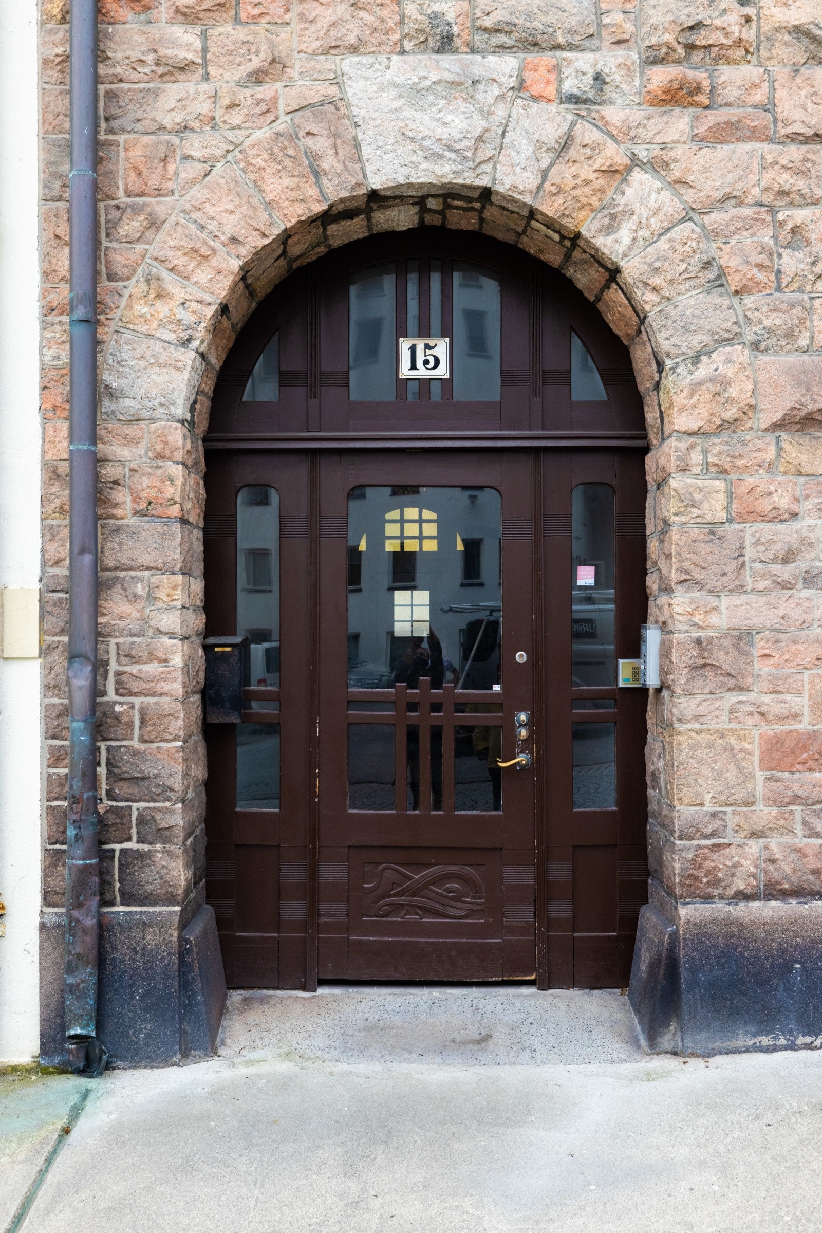 Inngangsparti til bygget Galleribilde