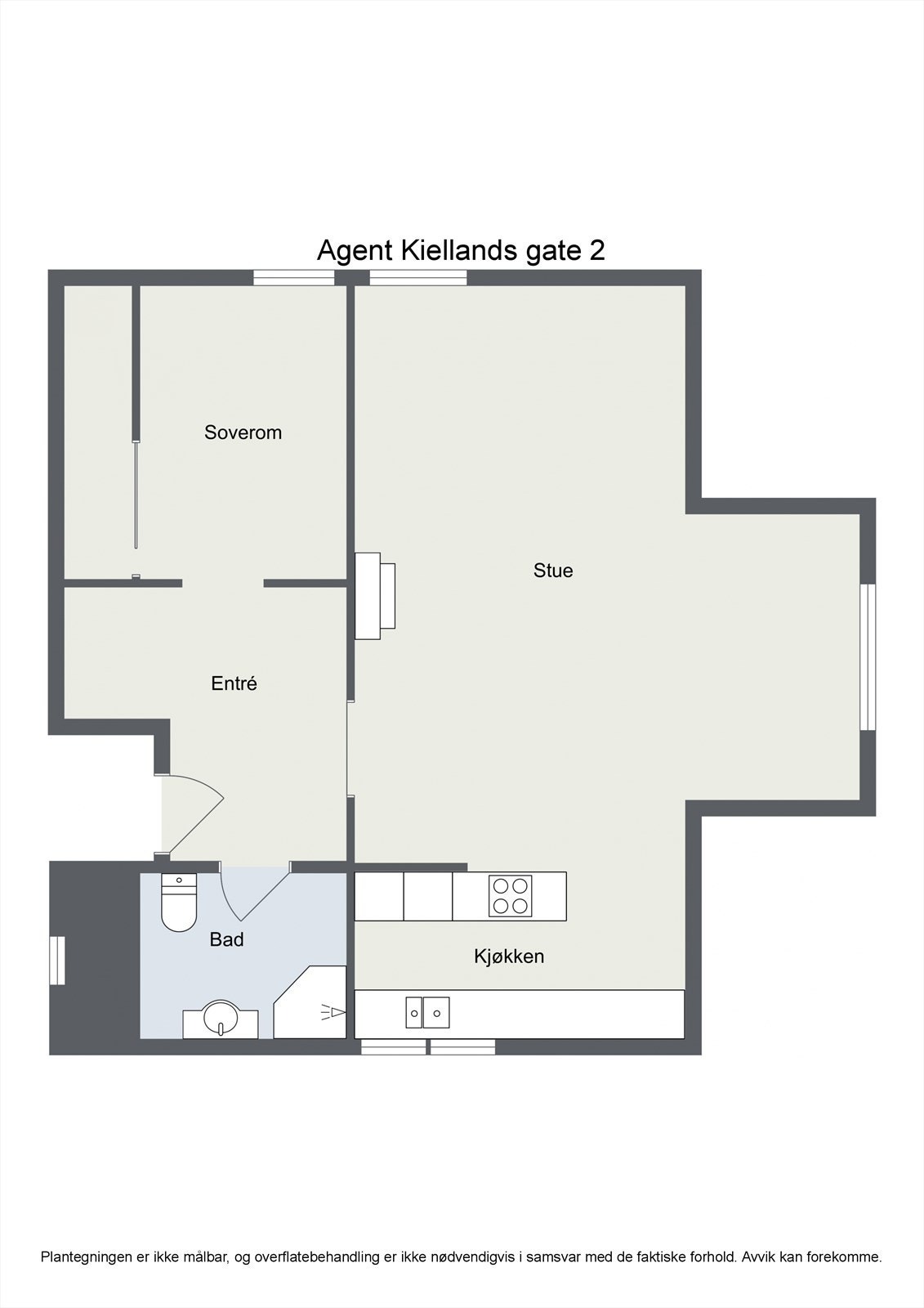 2D plantegning, tredje etasje. Galleribilde