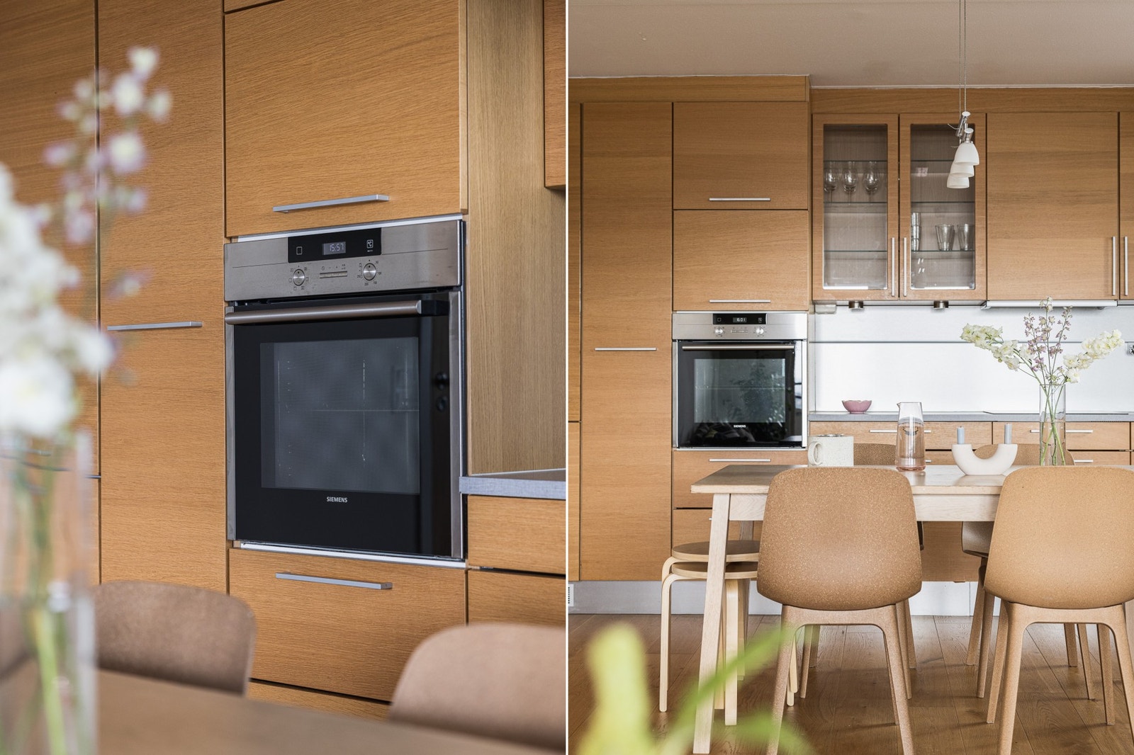 Innholdsrik utforming med integrerte hvitevarer. Galleribilde