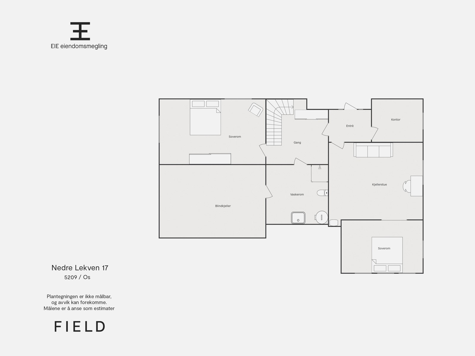 Plantegning underetasje. Galleribilde