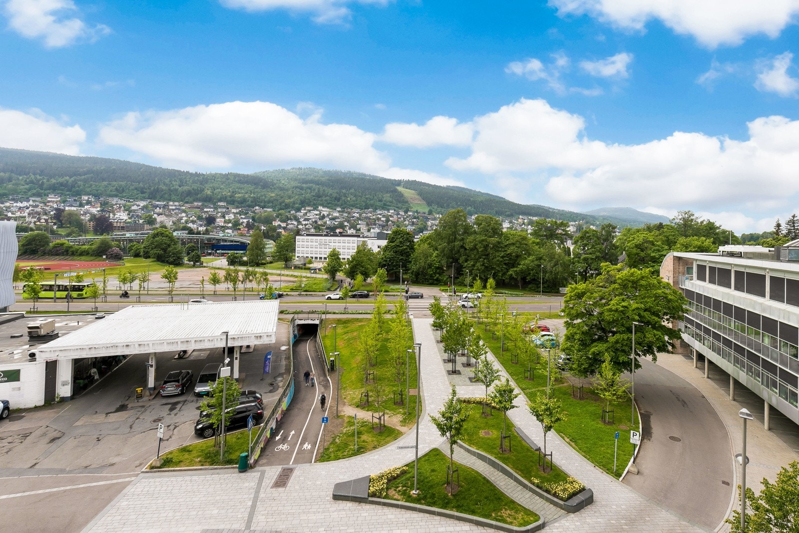 Flott utsikt fra takterrassen. Galleribilde