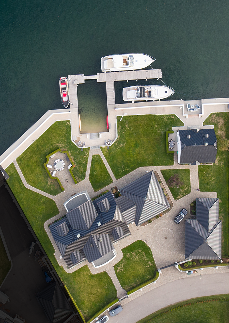 Eiendommen sett ovenfra Galleribilde