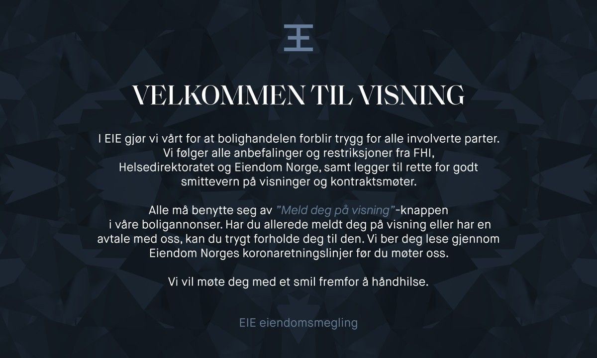 Husk å melde deg på visning. Galleribilde