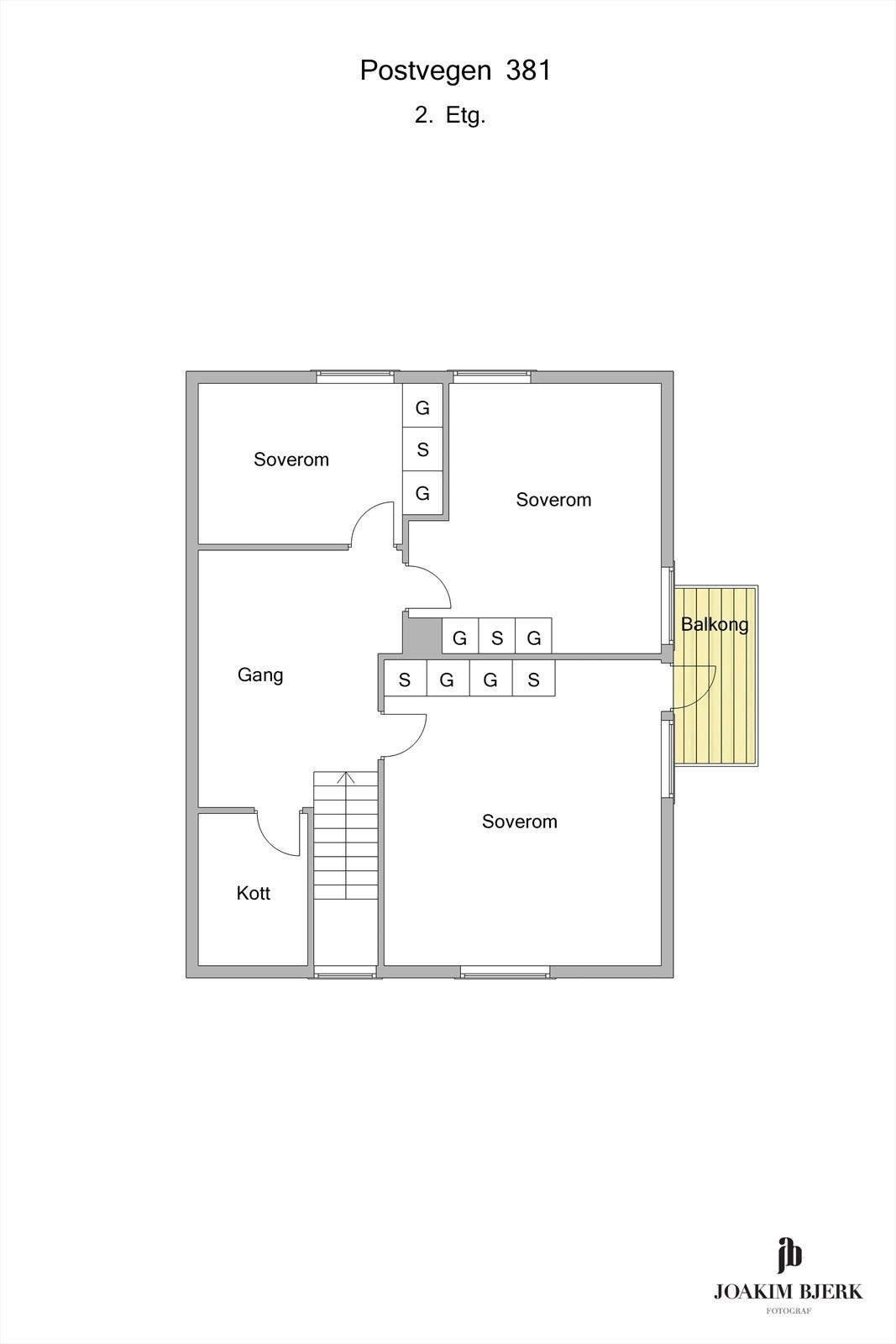 Plantegning 2. etasje Galleribilde