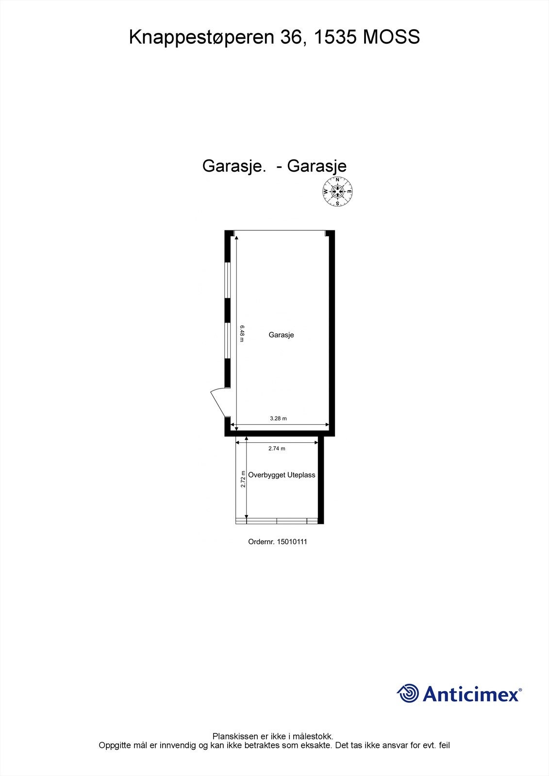 Skisse for garasje fra 1977, med tilbygget hagestue og pergola. Galleribilde