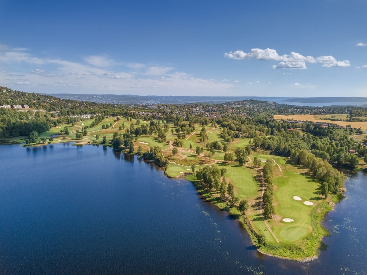 Høydefoto av Bogstad golfbane. Galleribilde