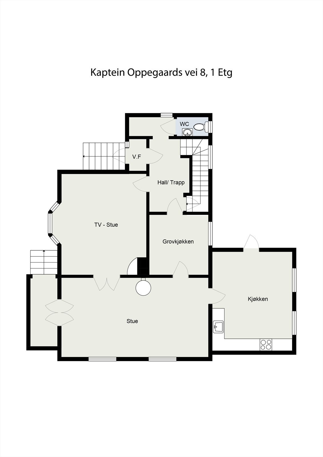 Plantegning - 1. etasje. Galleribilde