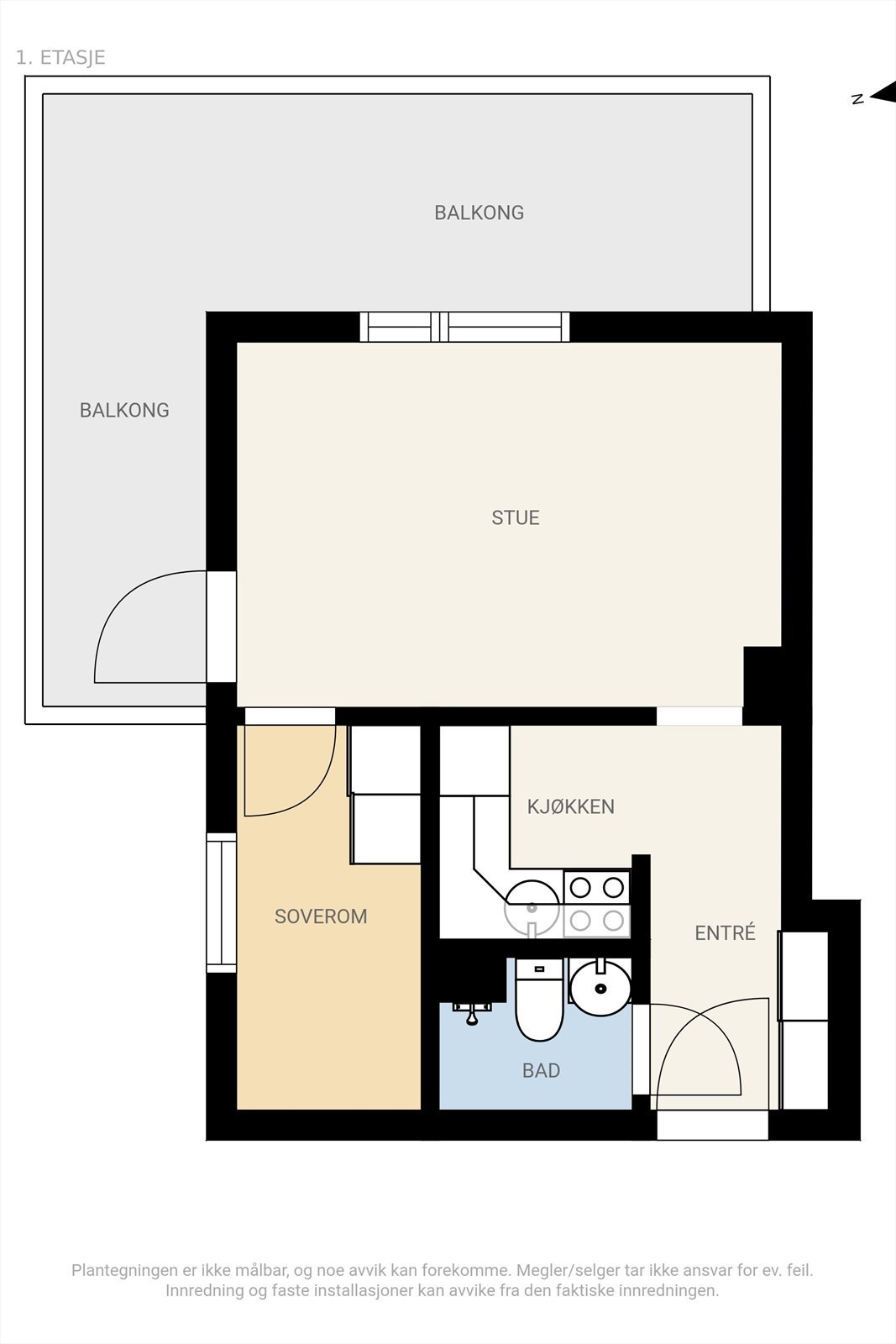 Plantegning 2.etg - Leif Aunes vei 8A Galleribilde