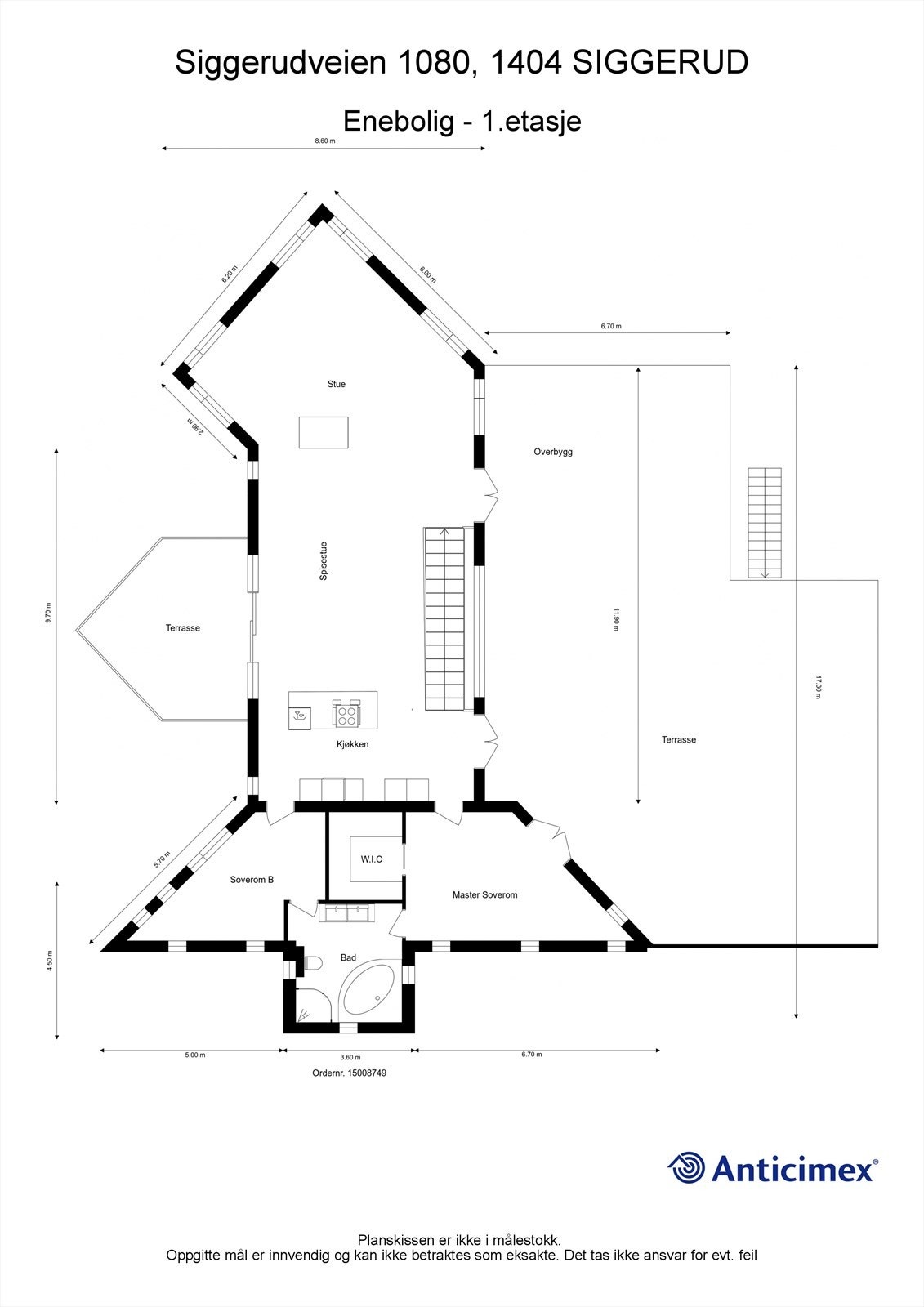 Plantegning 1. etasje Galleribilde