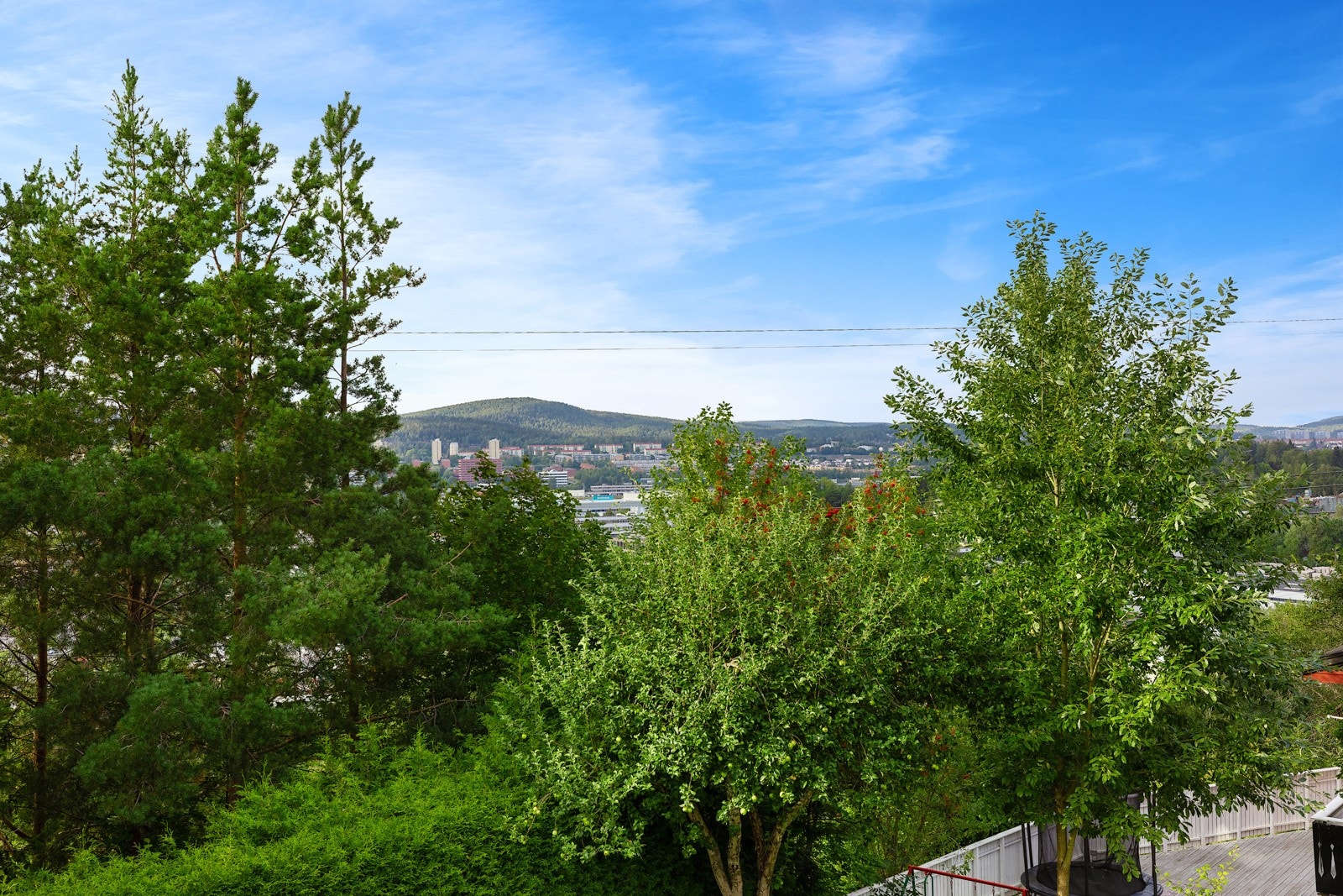 Utsikt fra terrassen. Galleribilde