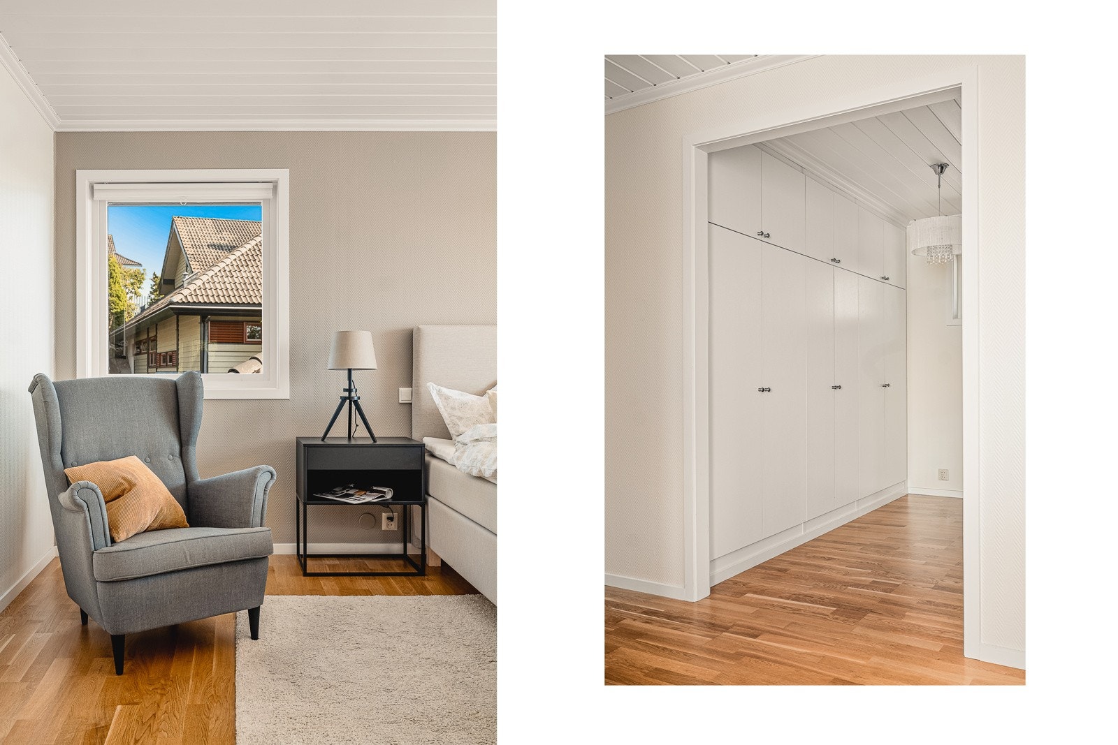 Garderobe tilhørende hovedsoverom. Galleribilde