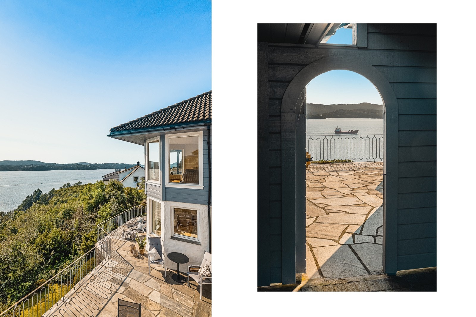 En av boligens mange fine detaljer på tomten. Galleribilde