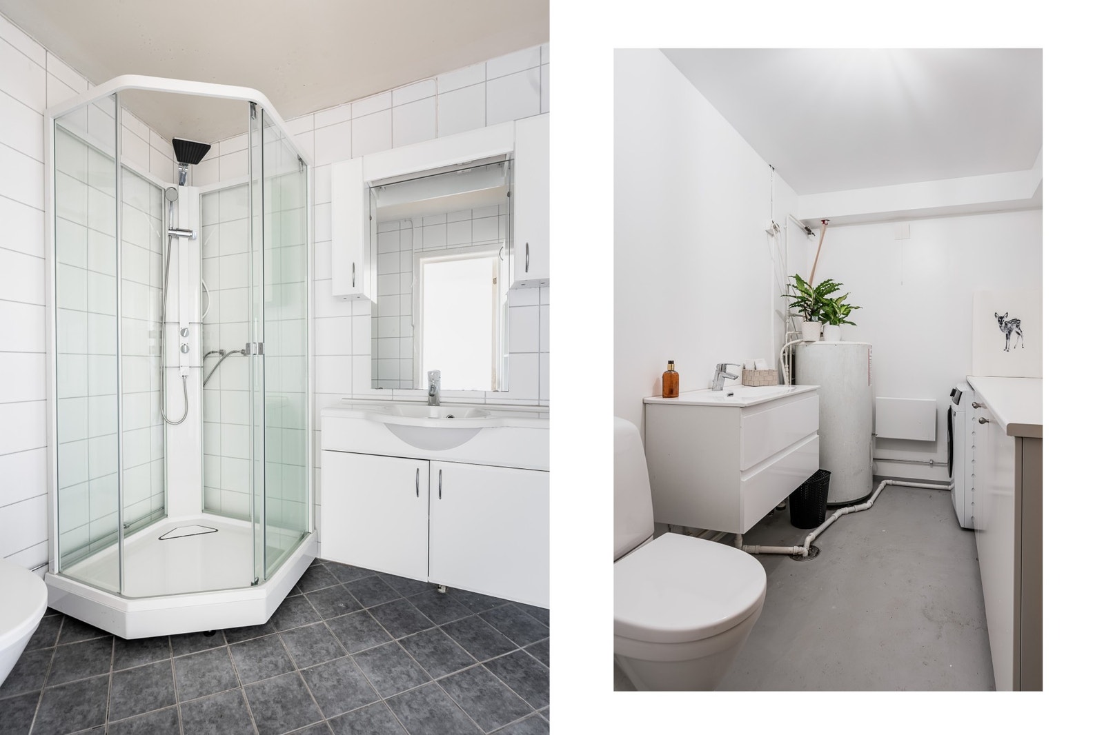 Dekorativt bad- og vaskerom. Galleribilde