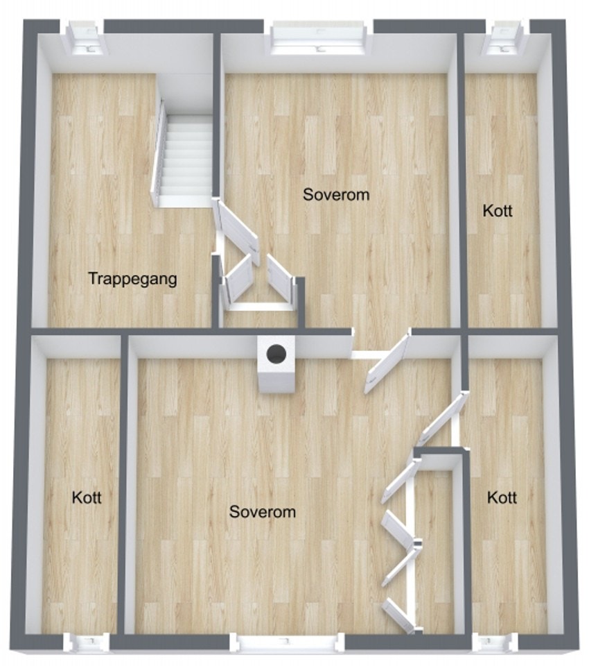 Plantegning 2. etasje Galleribilde